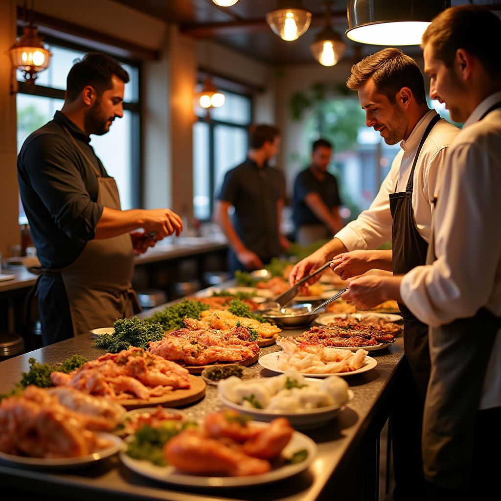 İstanbul'da bir balık restoranında yemek pişirme deneyimi